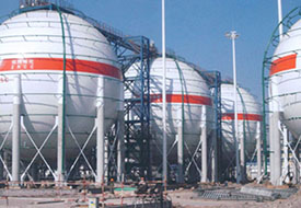 獨山子石化丙烯球罐區(qū)